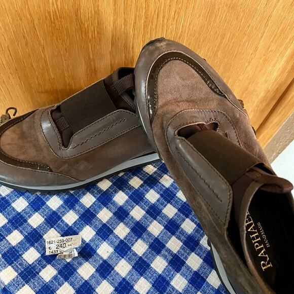 RAPHAEL brown soft leather and suede, women's size 8-8.5 - Picture 8 of 8